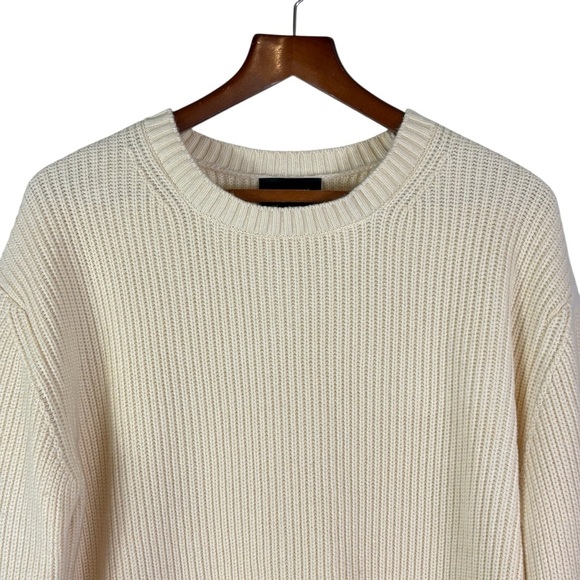 The Kooples Ecru Sweater With Patch Size M Pullover Crewneck Cotton Wool - Picture 2 of 12